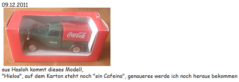 2011 Coca Cola Modell