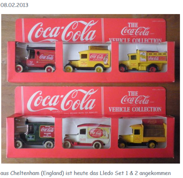 2013 Coca Cola Lledo Set