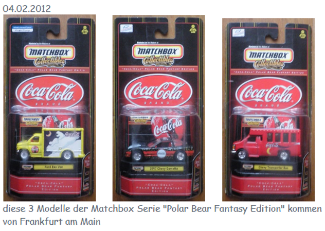 2012 Coca Cola Matchbox Modelle