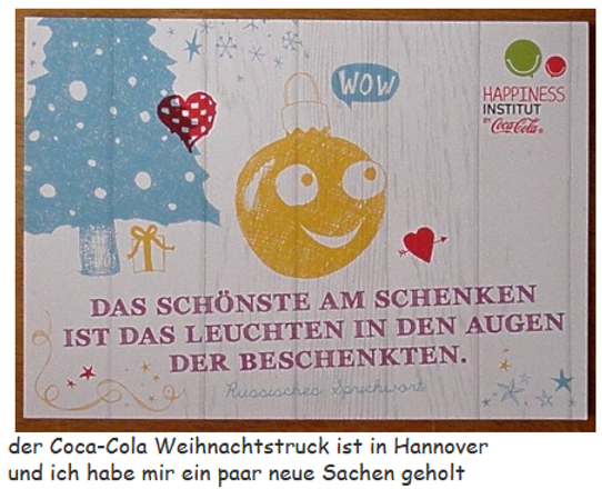 2013 Coca Cola Postkarte