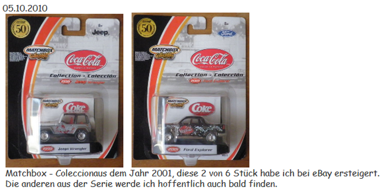 2010 Matchbox Coca Cola