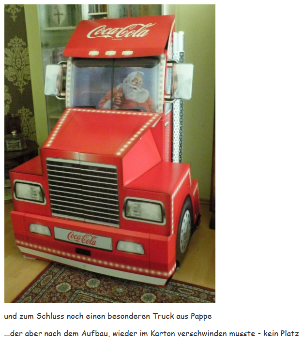 2014 Coca Cola Aufsteller Weihnachtstruc