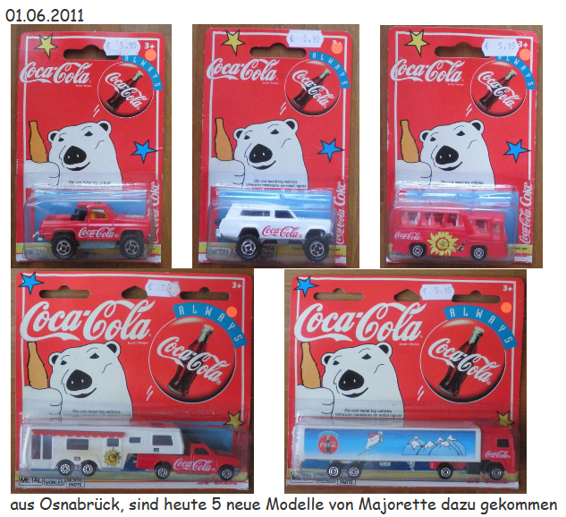 2011 Coca Cola Majorette Modelle
