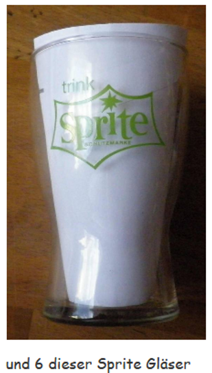 2014 Coca Cola Sprite Gläser