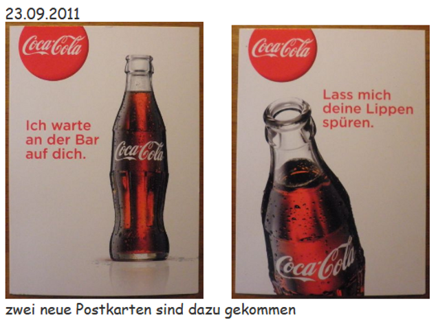 2011 Coca Cola Postkarte
