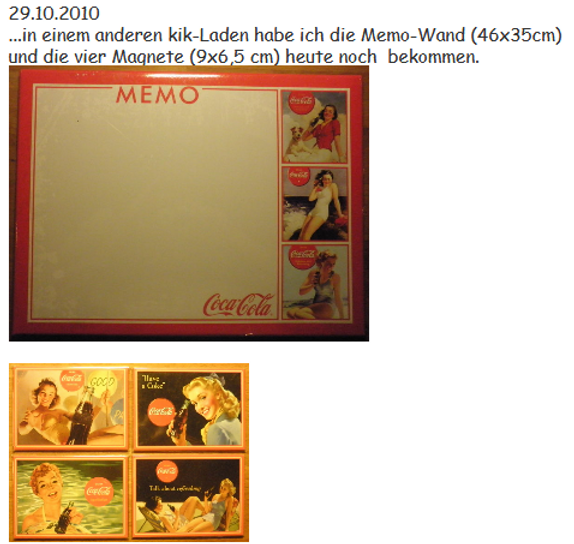 2010 Magnet Tafel Coca Cola