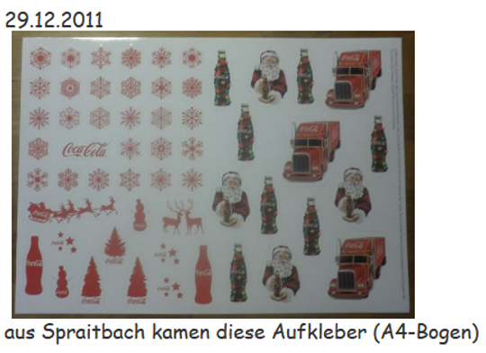 2011 Coca Cola Aufkleber