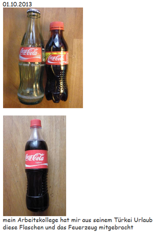 2013 Coca Cola Flaschen Türkei