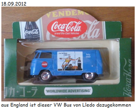 2012 Coca Cola Lledo VW Bus