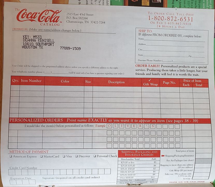 Coca Cola Winter Katalog 1994 Volume 6 B