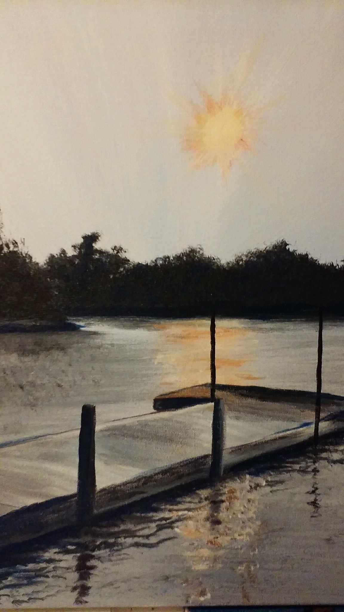Painting of Sunset Beauty Bay Lodge