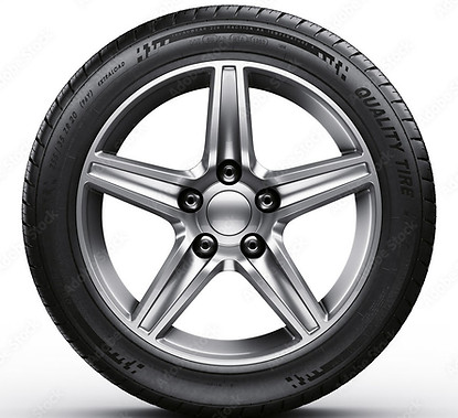 tire on wheel