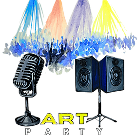 Original calligraphy art spelling “Party” symbolizing professional sound, lighting, and production engineering for luxury events in Thailand.