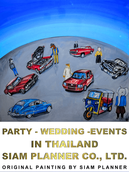 Antique cars for party and wedding in Thailand