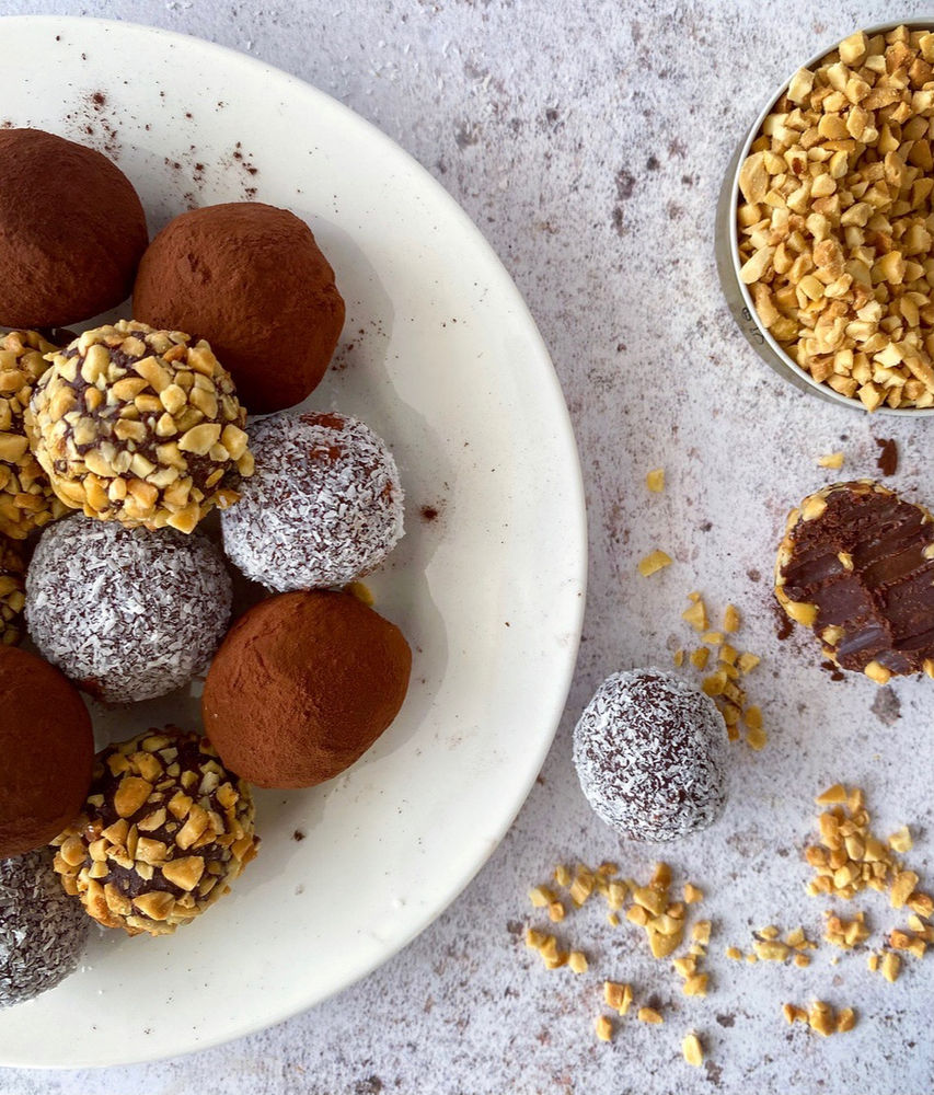 Chocolate ganache truffles