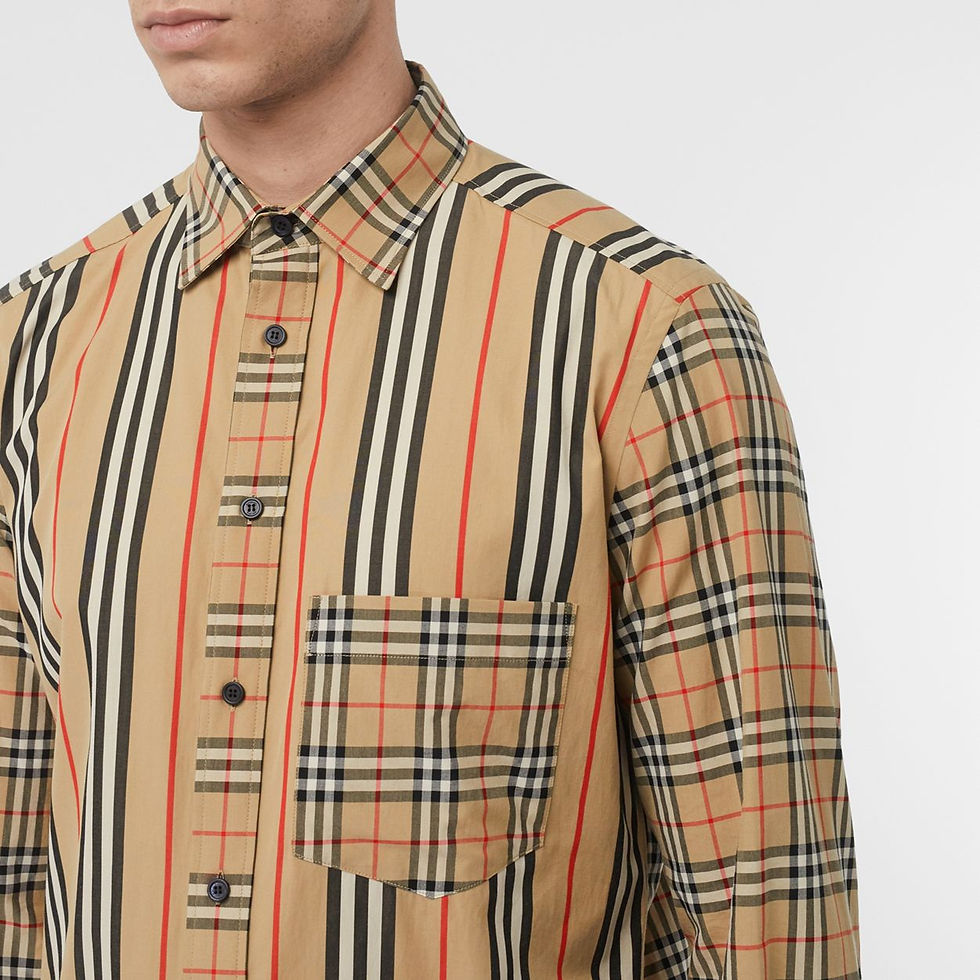 Thumbnail: Burberry Classic Fit Patchwork Cotton Poplin Shirt