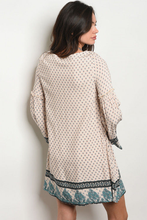 Thumbnail: Taupe Jade Long Sleeve Swing Dress