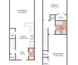 D1 - Two Bedroom Bi-Level