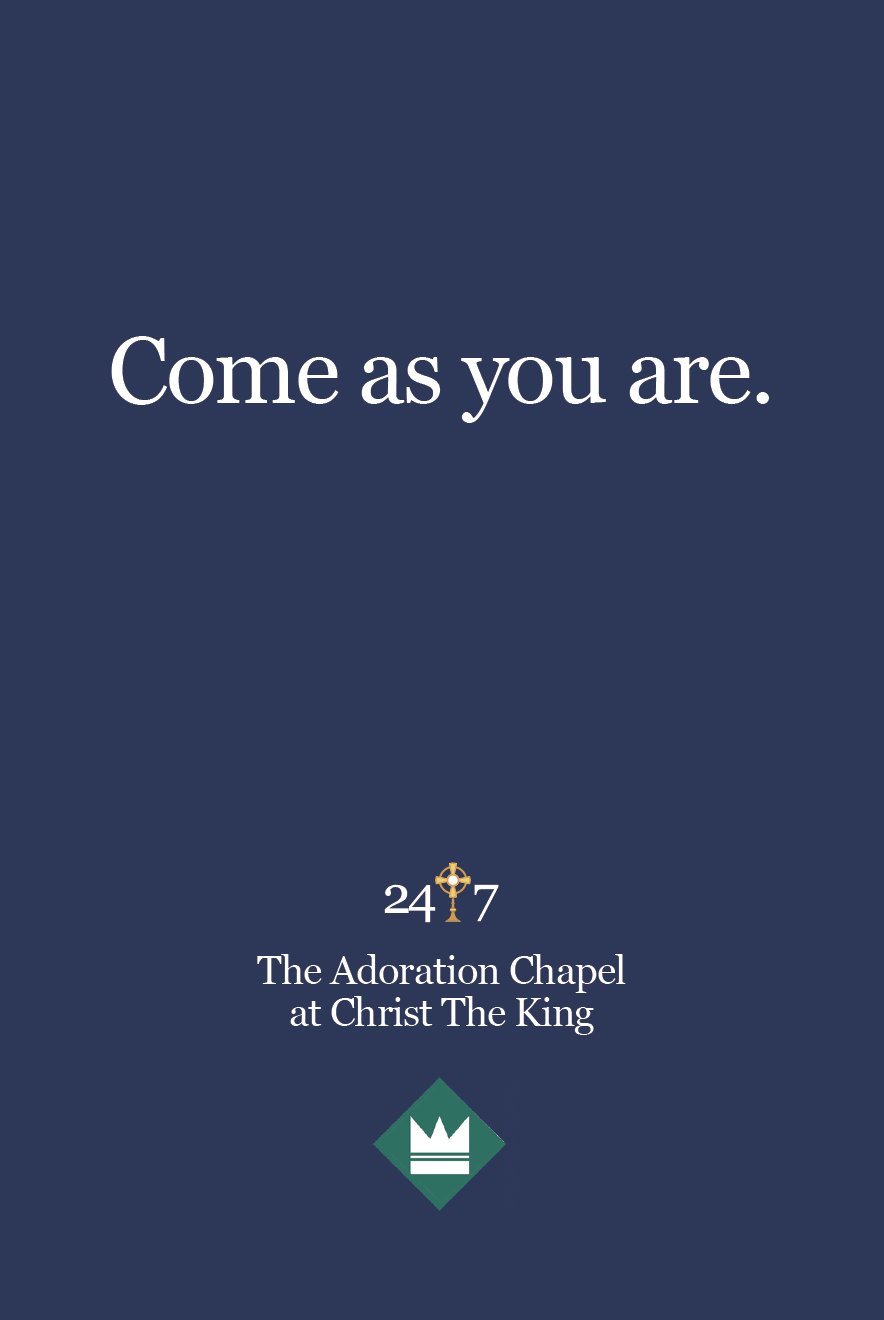 Ad reading: Come as you are.