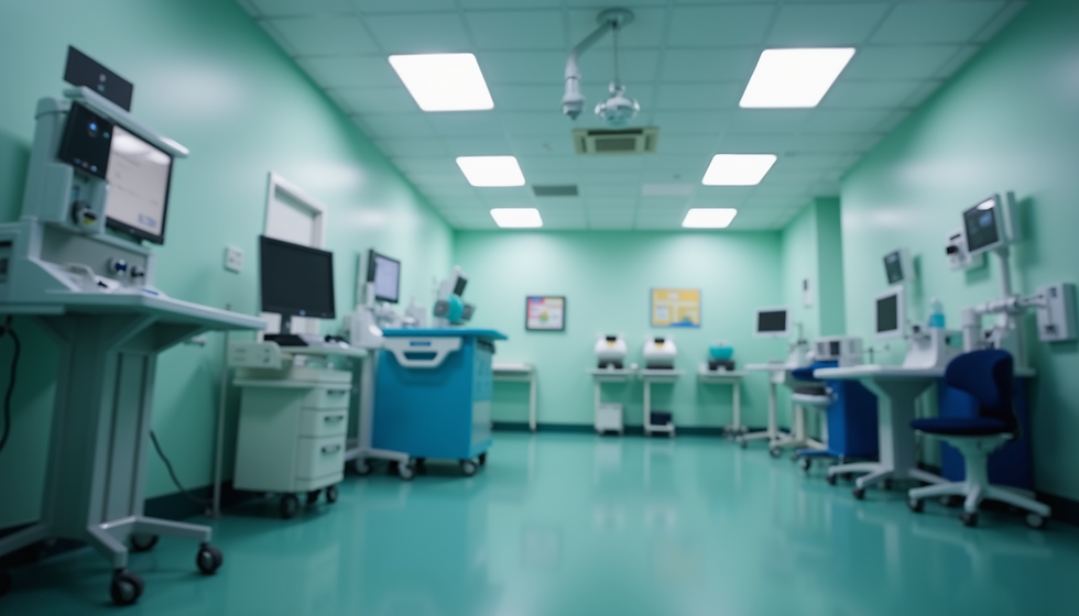 আধুনিক হাসপাতালের একটি পরীক্ষাগার, যেখানে সজ্জিত রয়েছে উচ্চ প্রযুক্তির চিকিৎসা যন্ত্রপাতি।