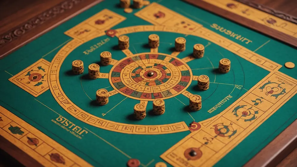 High angle view of a beautifully designed Sanskrit game board