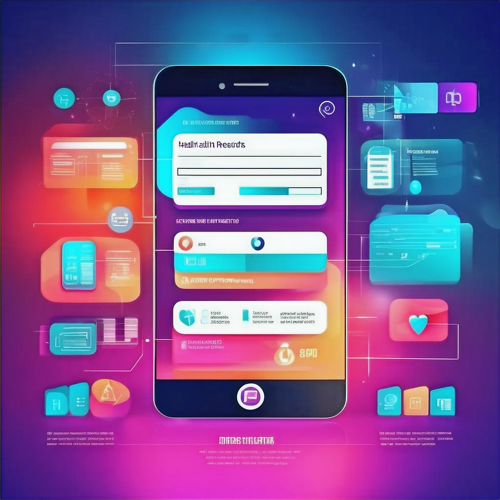 Streamlining Healthcare: A Futuristic Interface for Managing Digital Medical Records.