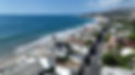 Scenic view of the coastline at Malibu Beach in Los Angeles