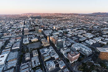top view of the buildings in mid city