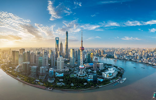 Shanghai Skyline Featuring Oriental Pearl Tower Along The Huangpu River, Shanghai, China