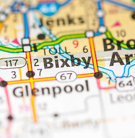 Close-Up Map Highlighting Glenpool, Oklahoma
