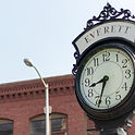 Historic Street Clock in Everett, Massachusetts