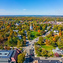 Aerial View of Lexington, Massachusetts in Autumn