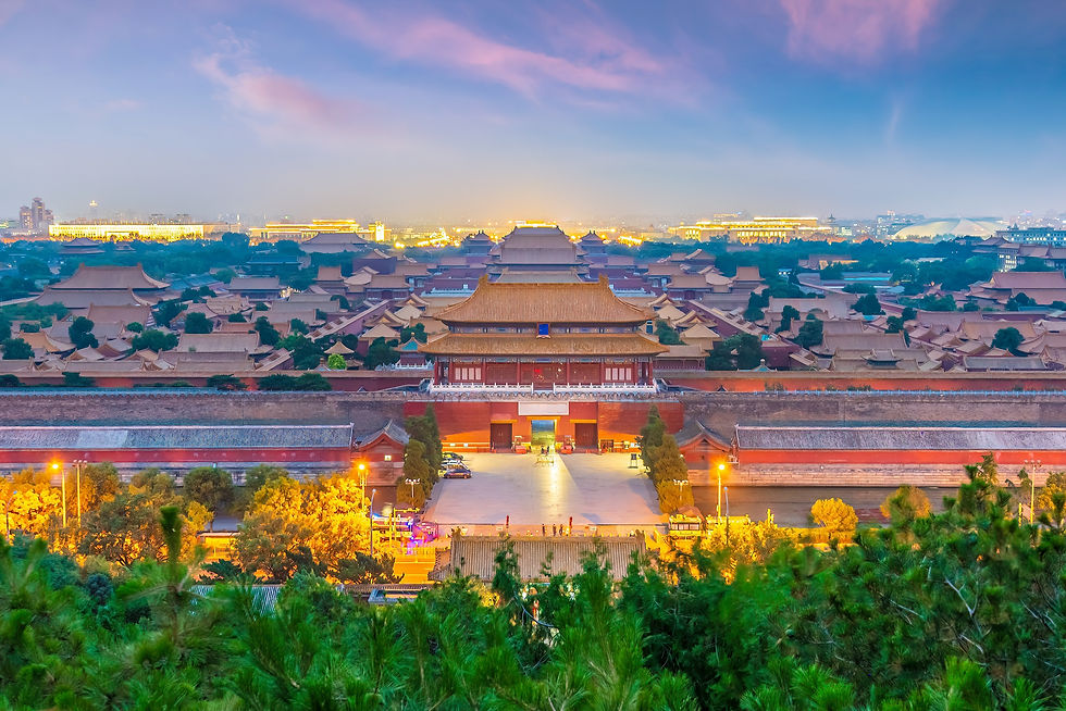 Forbidden City Viewed From Jingshan Park In Beijing, China