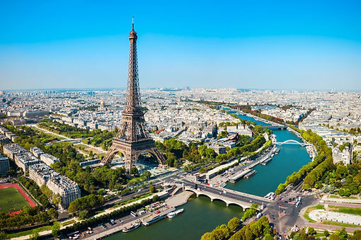 Eiffel Tower Over The Seine River, Paris, France