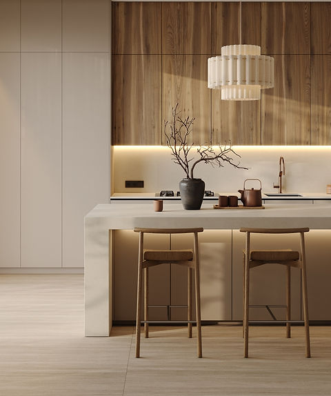 modern kitchen with clean lines and contemporary design