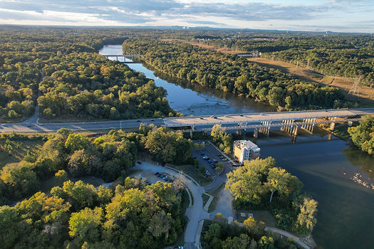 aerial view of rock hill lake