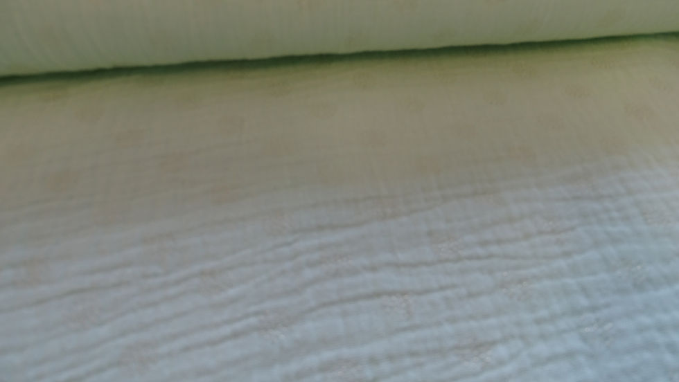 Double gaz menthe fin motifs