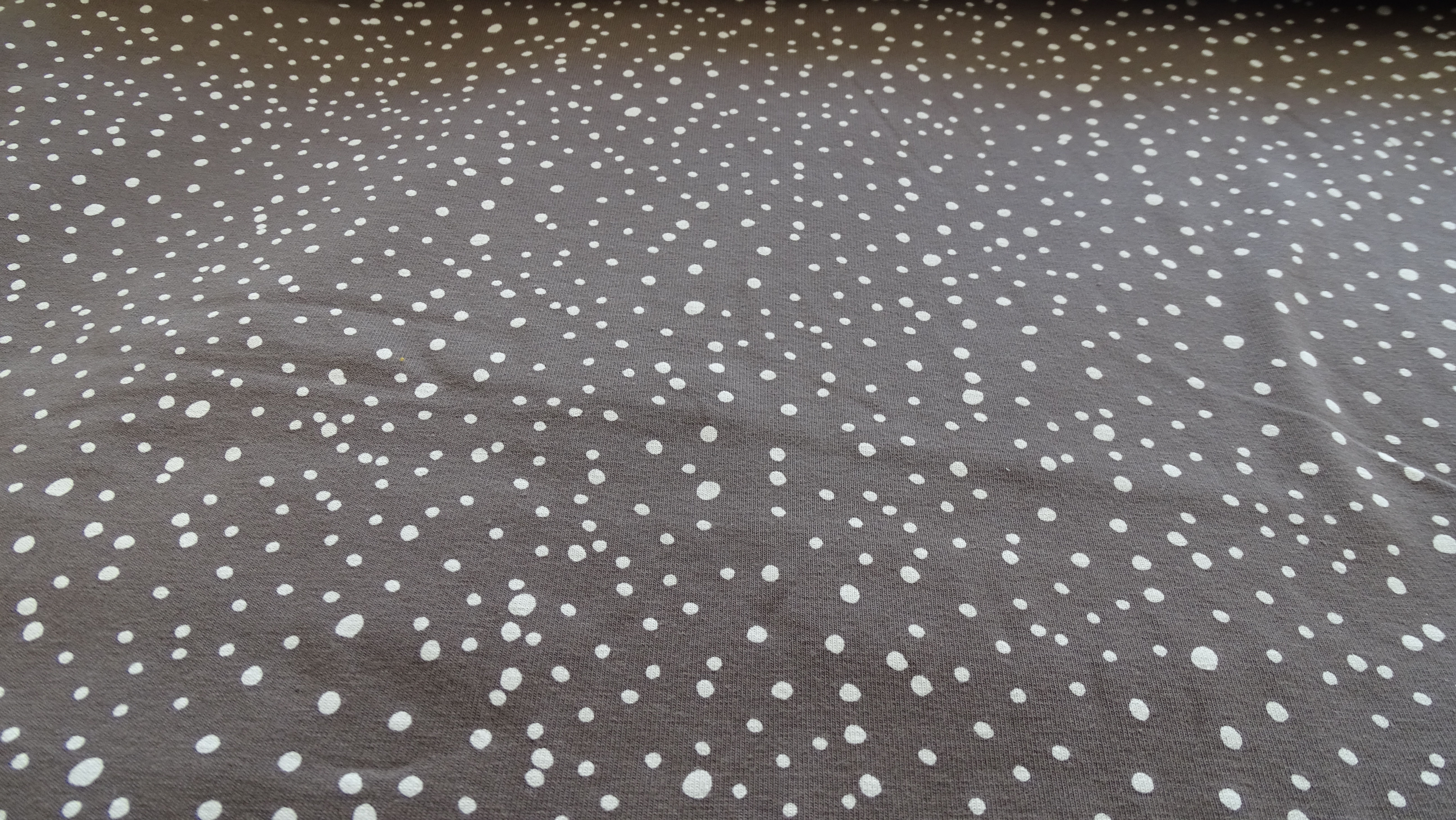 Jersey brun pois blanc