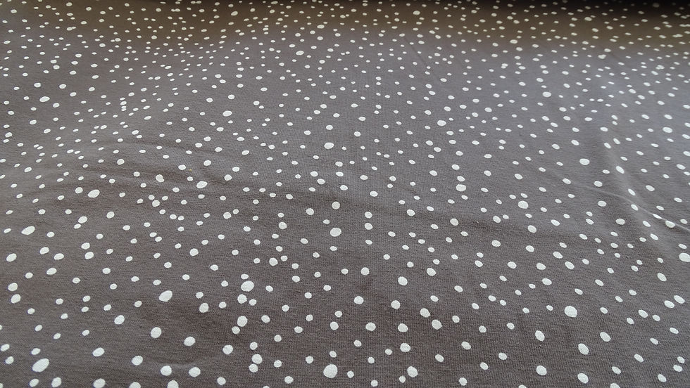 Jersey brun pois blanc