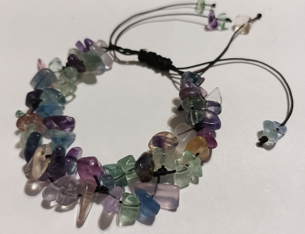 Miniatura: Bransoletka z Fluorytu Kamień Geniuszy