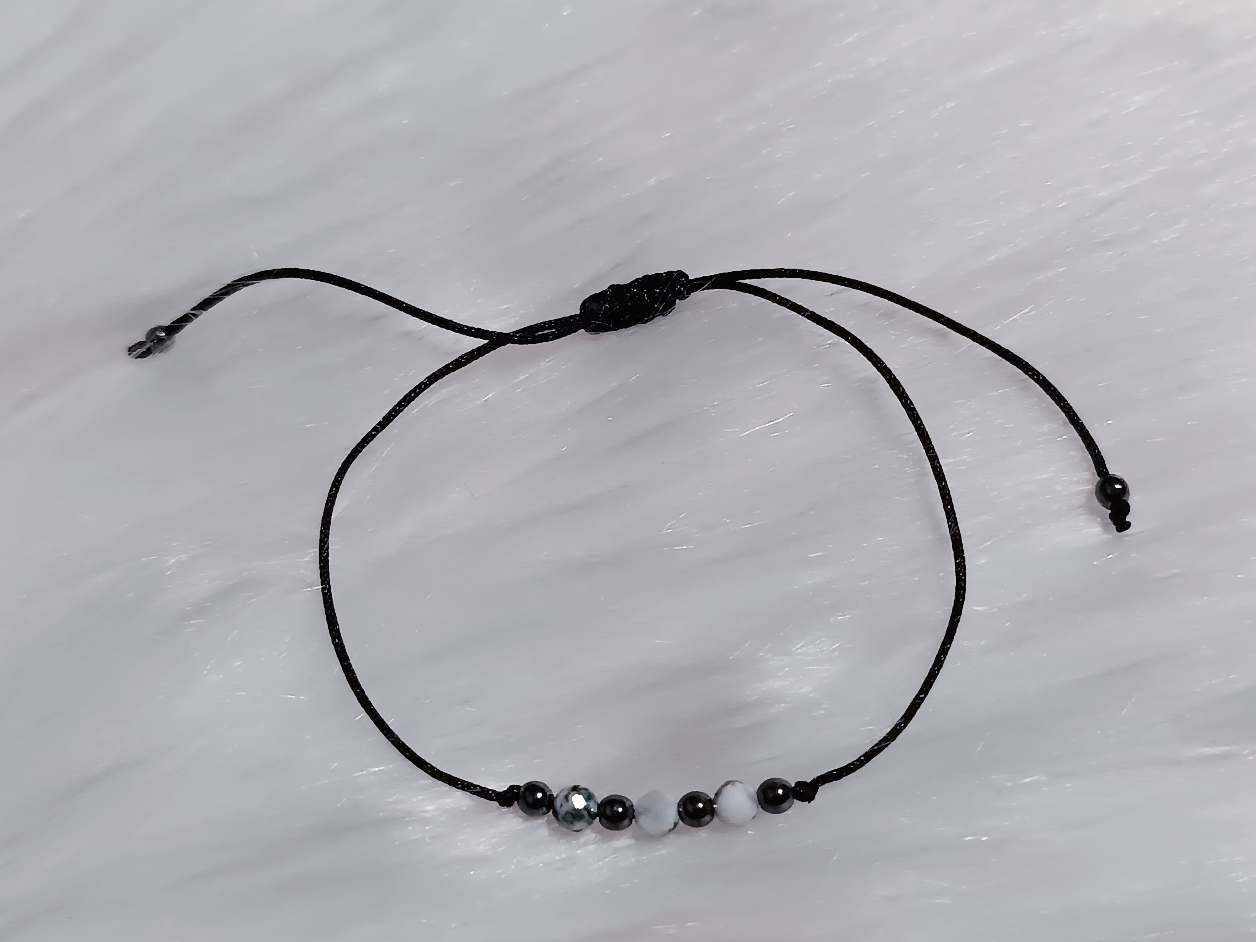 Bransoletka agat i hematyt