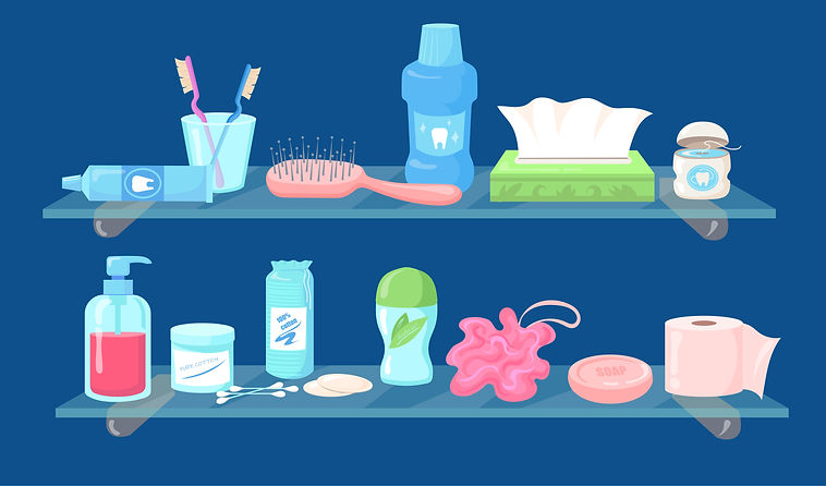 Set of cartoon hygiene care products flat vector illustration.jpg