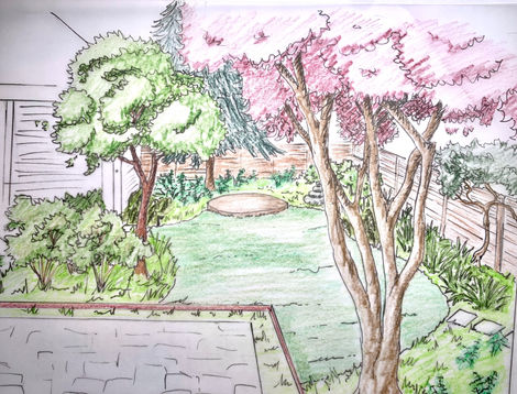 Urban lawn alternative rendering