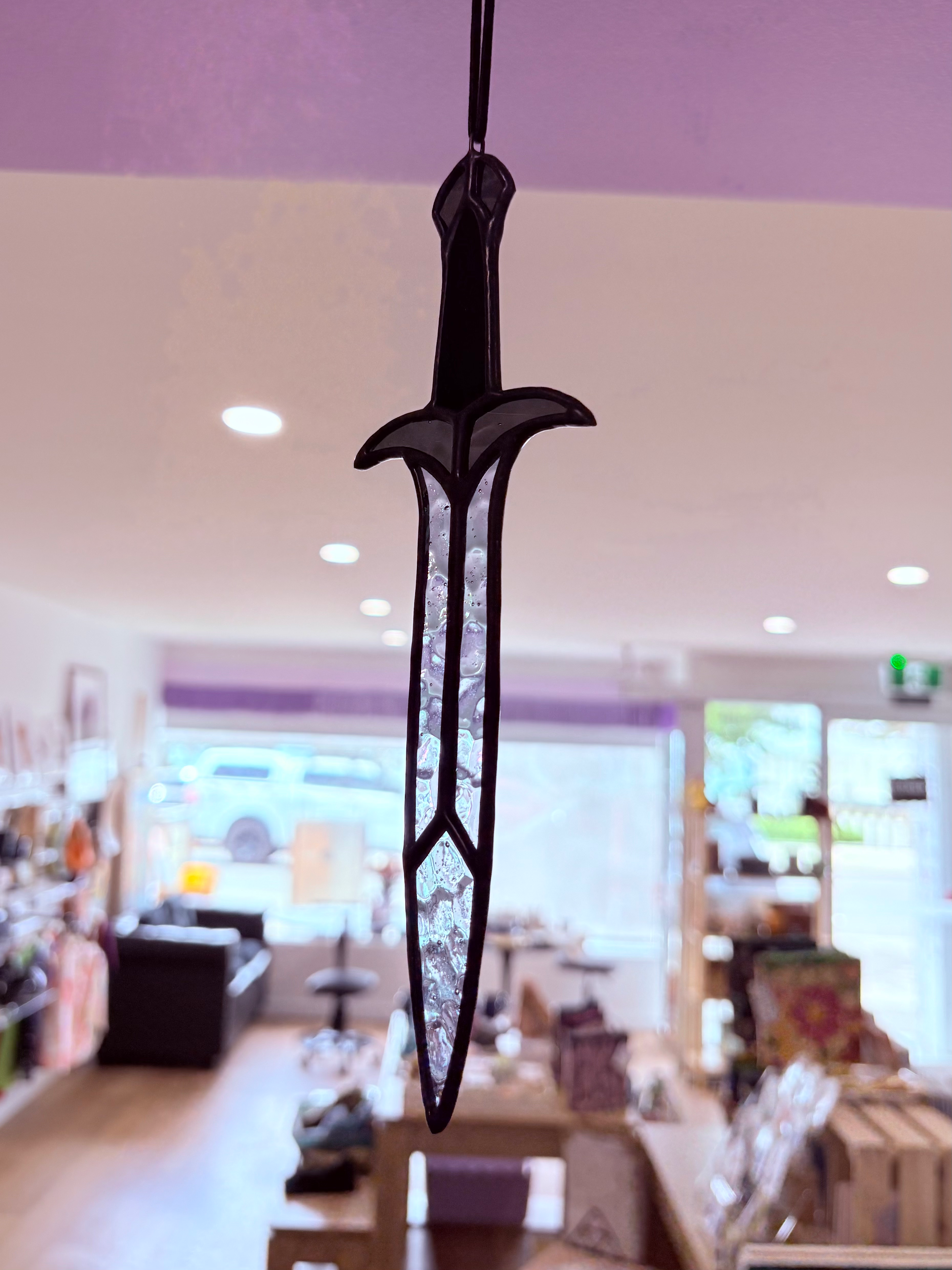 Blue Iridised Dagger - Stained Glass - Dark South Designs