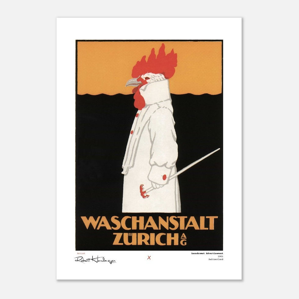 Thumbnail: Swiss Laundromat Advertisement - A3 Archival Quality Art Print