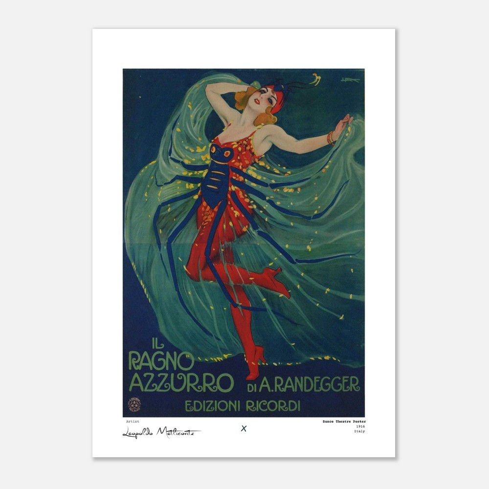 The Blue Spider Opera Poster - A3 Archival Quality Art Print