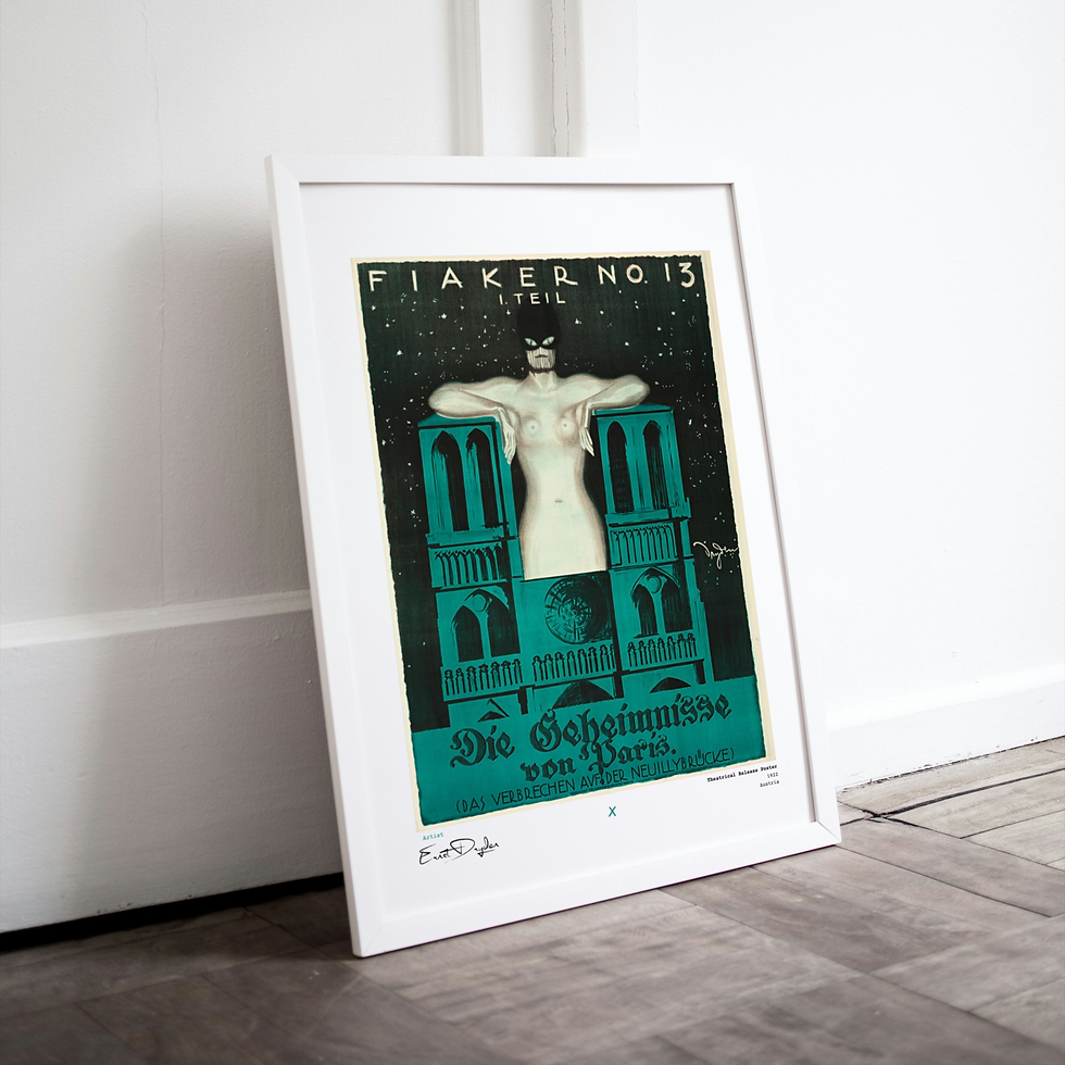 Thumbnail: The Mysteries of Paris: Austrian Film Poster - A3 Archival Quality Art Print