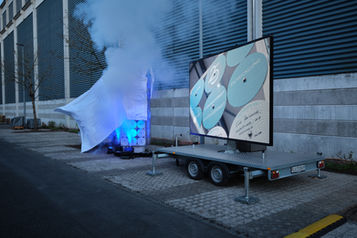 Led Screen, Enthüllung, Show, Rauch