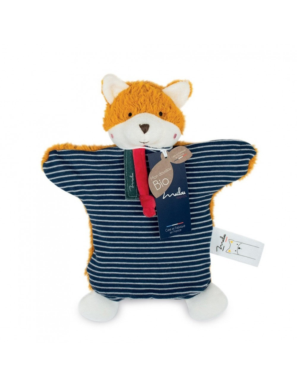 Doudou Marionnette Renard bio Mailou Tradition | La Miocherie Doudou Marionnette Renard bio Mailou Tradition | La Miocherie