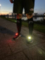 Clip on verlichting schoenverlichting sfeerbeeld